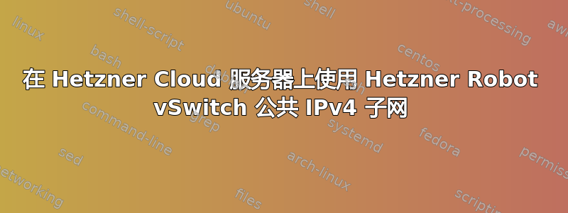 在 Hetzner Cloud 服务器上使用 Hetzner Robot vSwitch 公共 IPv4 子网