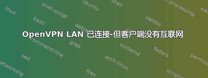 OpenVPN LAN 已连接-但客户端没有互联网