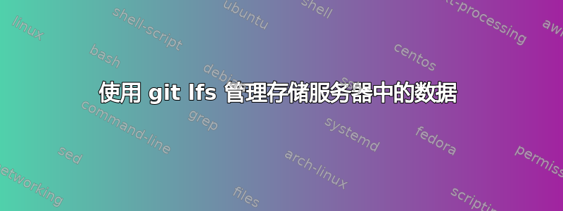 使用 git lfs 管理存储服务器中的数据