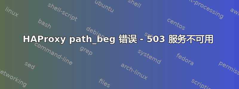 HAProxy path_beg 错误 - 503 服务不可用