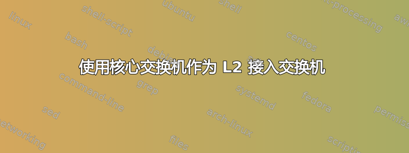 使用核心交换机作为 L2 接入交换机