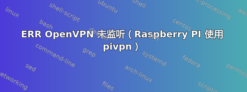 ERR OpenVPN 未监听（Raspberry PI 使用 pivpn）