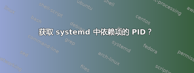 获取 systemd 中依赖项的 PID？