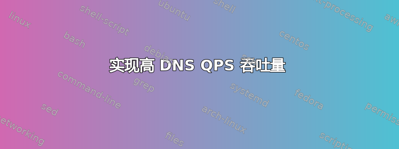 实现高 DNS QPS 吞吐量