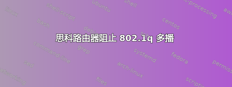 思科路由器阻止 802.1q 多播