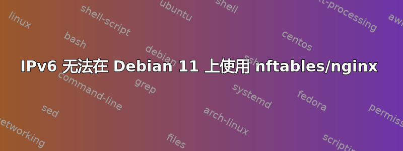 IPv6 无法在 Debian 11 上使用 nftables/nginx