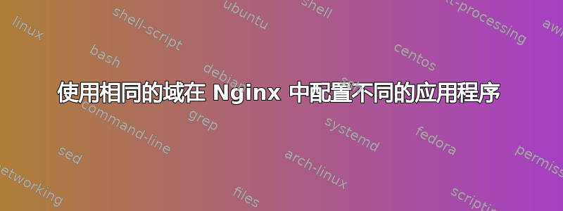 使用相同的域在 Nginx 中配置不同的应用程序