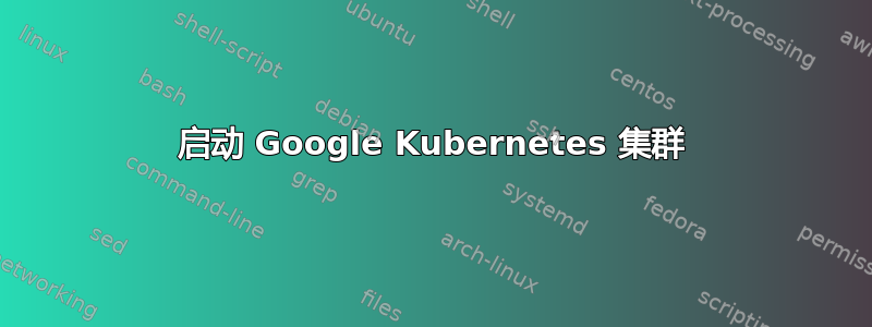 启动 Google Kubernetes 集群