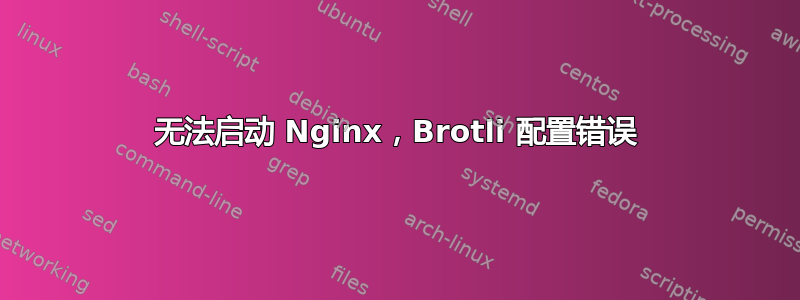 无法启动 Nginx，Brotli 配置错误