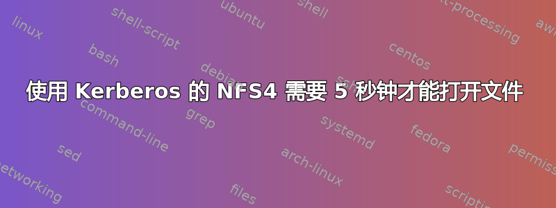 使用 Kerberos 的 NFS4 需要 5 秒钟才能打开文件