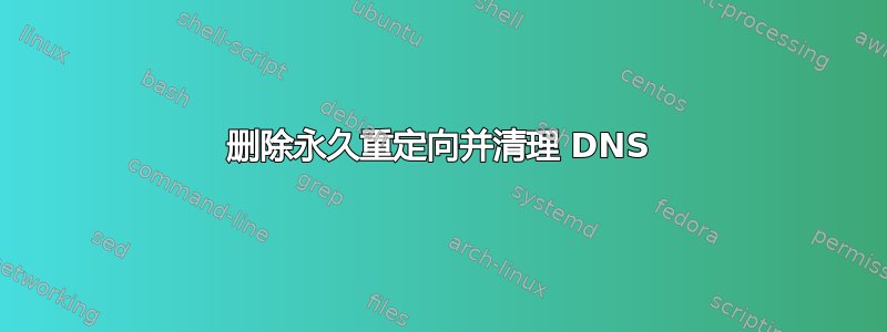 删除永久重定向并清理 DNS