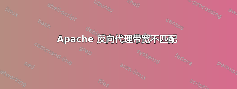 Apache 反向代理带宽不匹配