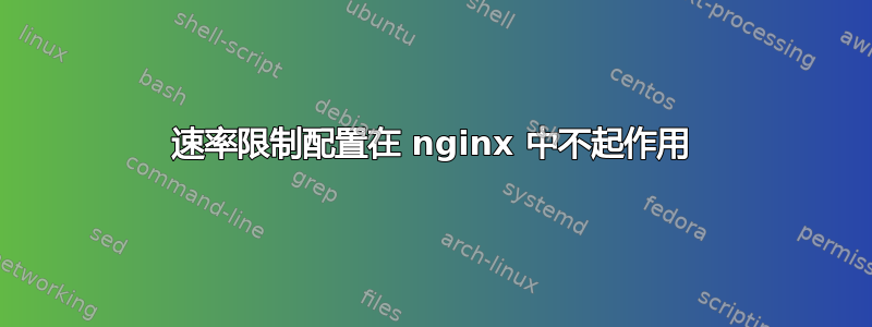 速率限制配置在 nginx 中不起作用