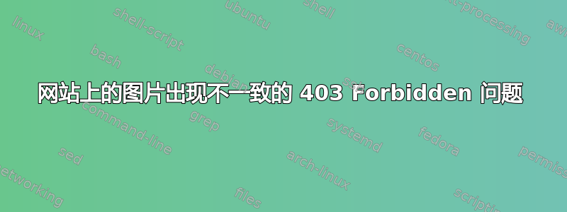 网站上的图片出现不一致的 403 Forbidden 问题