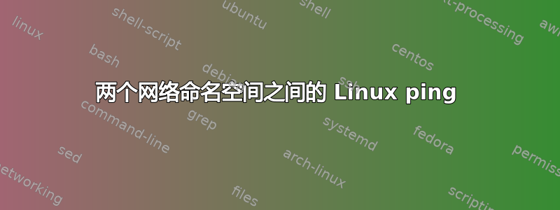 两个网络命名空间之间的 Linux ping