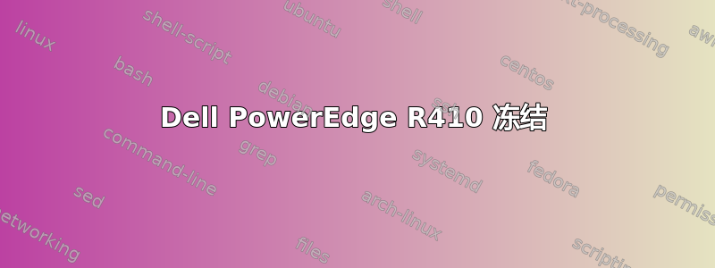 Dell PowerEdge R410 冻结