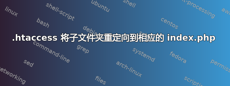 .htaccess 将子文件夹重定向到相应的 index.php