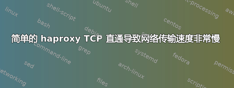 简单的 haproxy TCP 直通导致网络传输速度非常慢