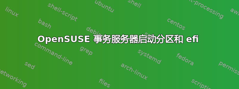 OpenSUSE 事务服务器启动分区和 efi