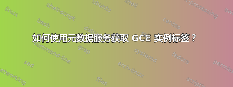 如何使用元数据服务获取 GCE 实例标签？