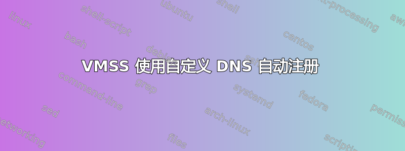 VMSS 使用自定义 DNS 自动注册