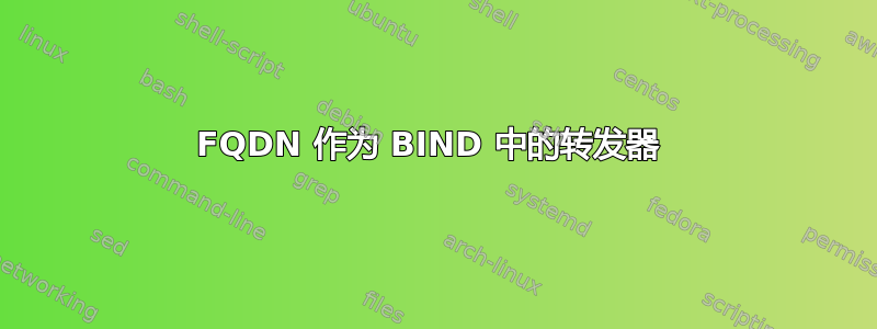 FQDN 作为 BIND 中的转发器 