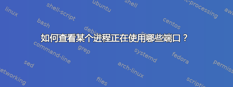 如何查看某个进程正在使用哪些端口？