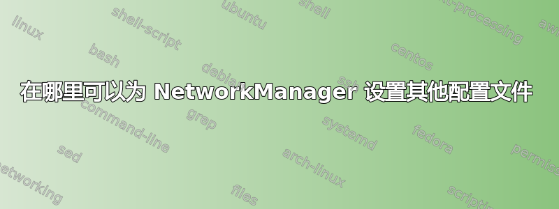 在哪里可以为 NetworkManager 设置其他配置文件