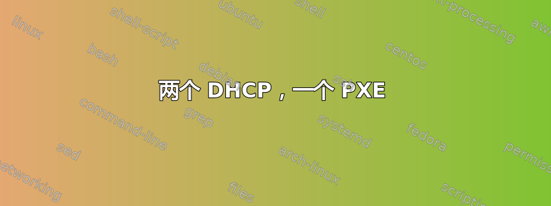 两个 DHCP，一个 PXE