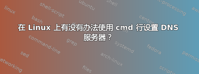 在 Linux 上有没有办法使用 cmd 行设置 DNS 服务器？