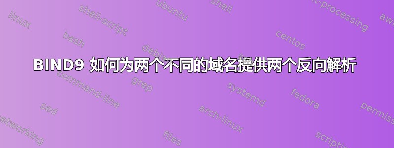 BIND9 如何为两个不同的域名提供两个反向解析