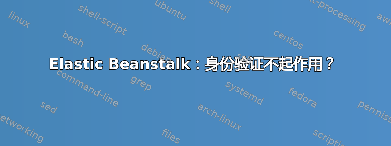 Elastic Beanstalk：身份验证不起作用？