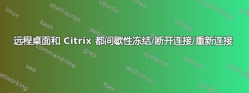 远程桌面和 Citrix 都间歇性冻结/断开连接/重新连接