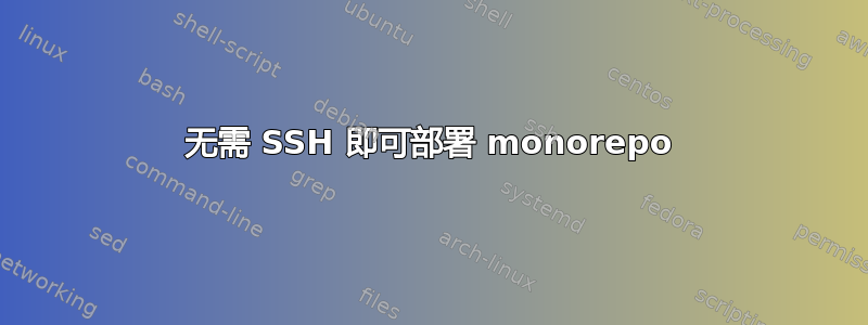 无需 SSH 即可部署 monorepo