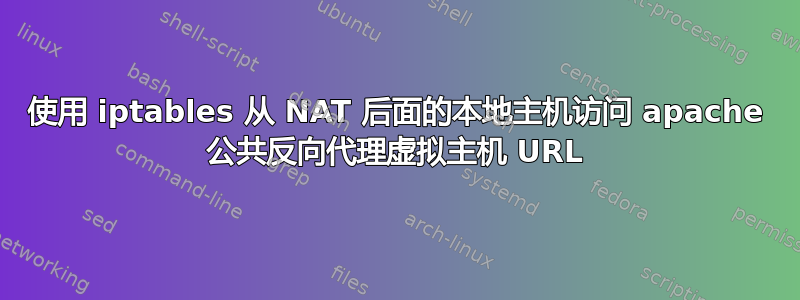 使用 iptables 从 NAT 后面的本地主机访问 apache 公共反向代理虚拟主机 URL