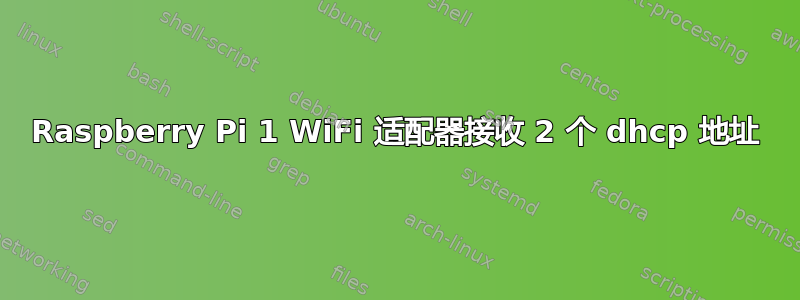 Raspberry Pi 1 WiFi 适配器接收 2 个 dhcp 地址