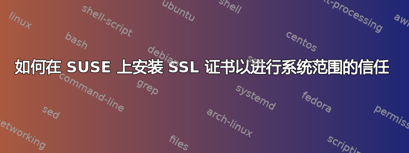 如何在 SUSE 上安装 SSL 证书以进行系统范围的信任