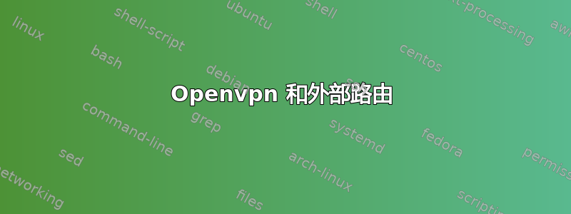 Openvpn 和外部路由