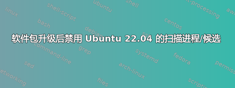 软件包升级后禁用 Ubuntu 22.04 的扫描进程/候选