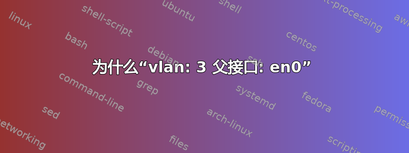 为什么“vlan: 3 父接口: en0”