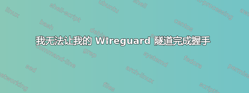 我无法让我的 WIreguard 隧道完成握手