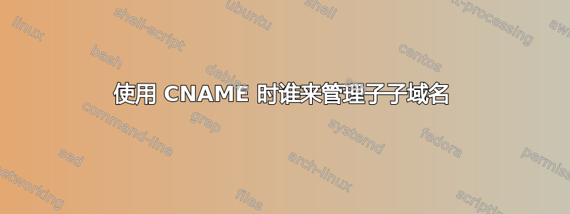 使用 CNAME 时谁来管理子子域名