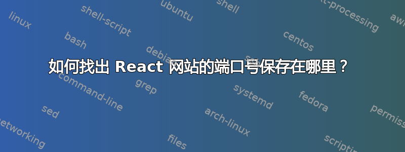 如何找出 React 网站的端口号保存在哪里？