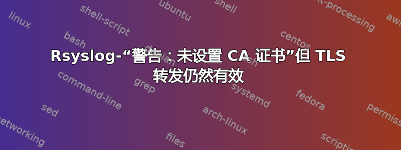 Rsyslog-“警告：未设置 CA 证书”但 TLS 转发仍然有效