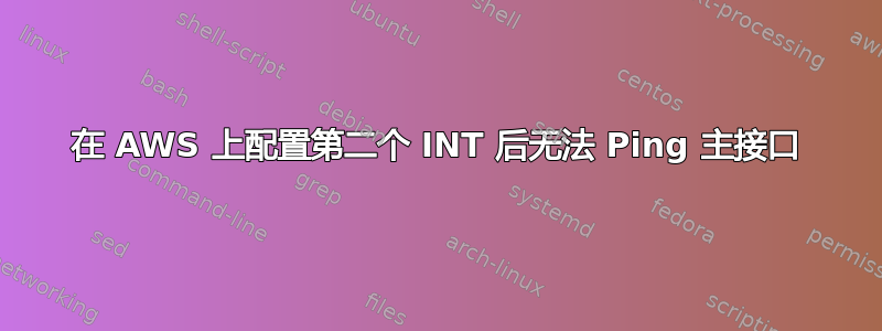 在 AWS 上配置第二个 INT 后无法 Ping 主接口