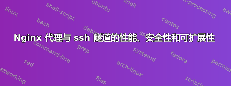 Nginx 代理与 ssh 隧道的性能、安全性和可扩展性