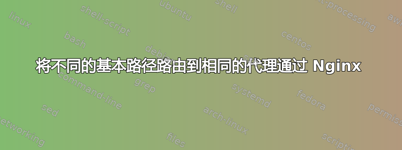 将不同的基本路径路由到相同的代理通过 Nginx