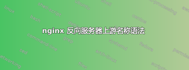 nginx 反向服务器上游名称语法