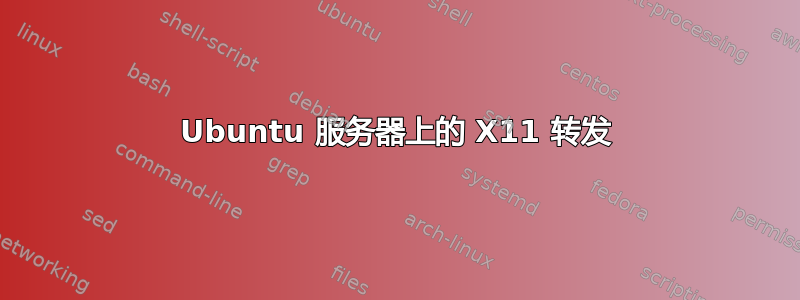 Ubuntu 服务器上的 X11 转发