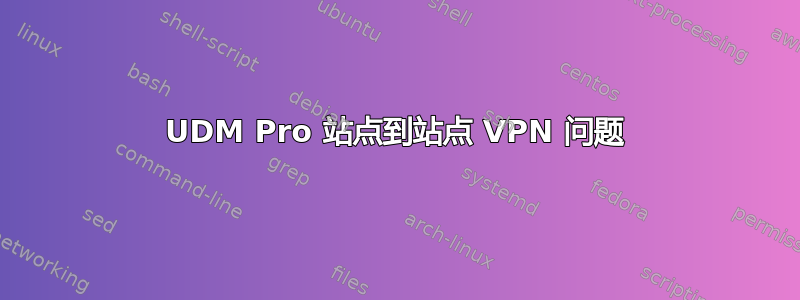 UDM Pro 站点到站点 VPN 问题